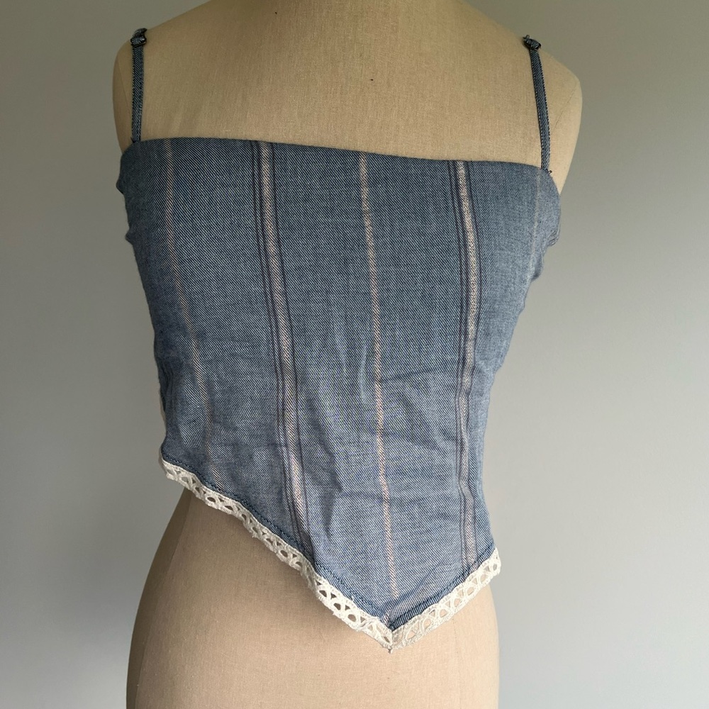 Striped tie back hanker shift top